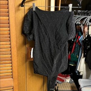 Black Glitter Women's Bodysuit